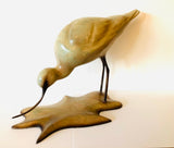 Bronze Avocet Feeding by Sculptor Alan Glasby OBE GM - Limited Edition