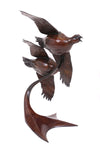 Bronze Life size Grouse Pair in flight