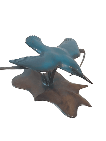 Bronze Kingfisher Diving by Sculptor Andrew Glasby - Limited Edition