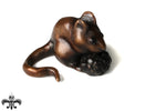 Bronze Dormouse with Blackberry by Sculptor Andrew Glasby - Open Edition