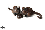 Bronze Dormouse Pair by Sculptor Andrew Glasby - Open Edition