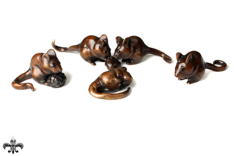 Bronze Dormouse Collection by Sculptor Andrew Glasby - Open Edition
