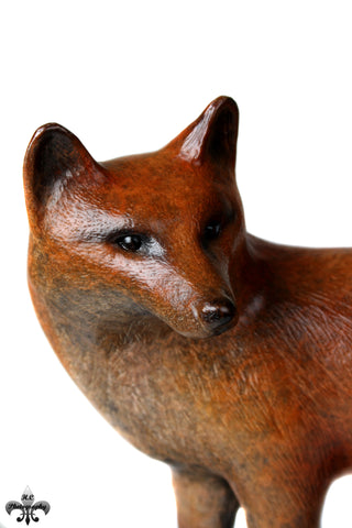 Bronze Fox by Sculptor Andrew Glasby