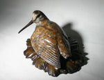 Life size Bronze Woodcock on leaves