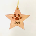 Personalized Dog/Cat name star for Christmas Tree
